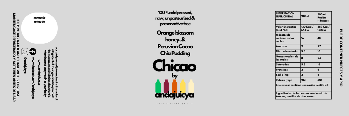 Chicao – Cacao & Coconut Chia Pudding