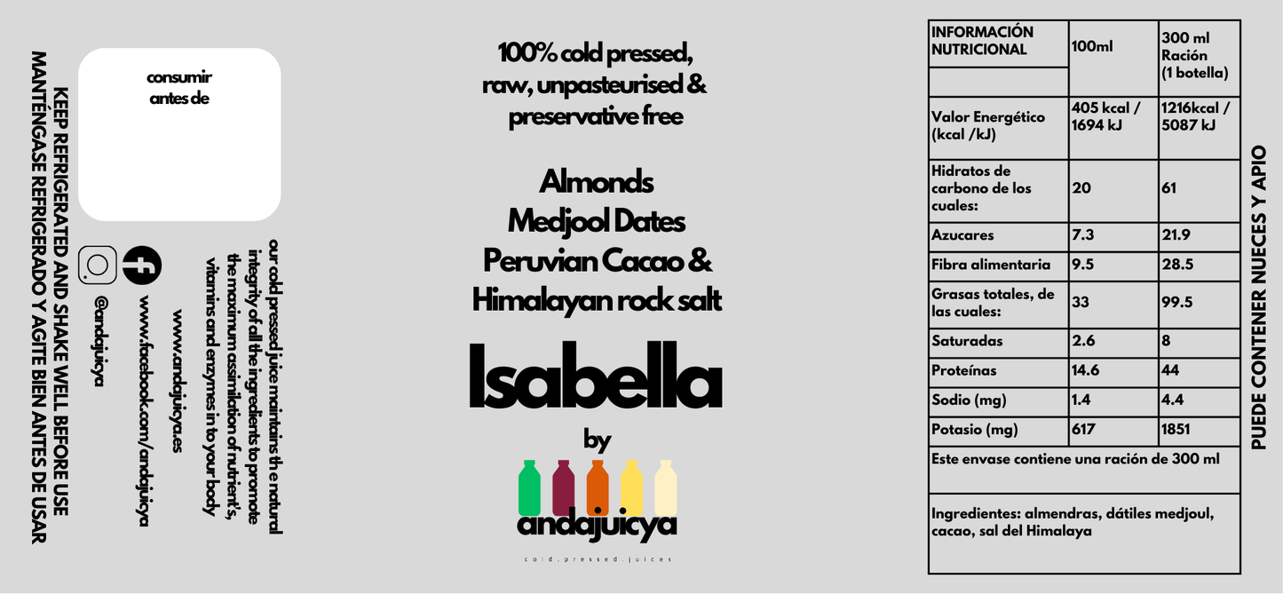 Isabella – Cold Pressed Almond Chocolate Milk