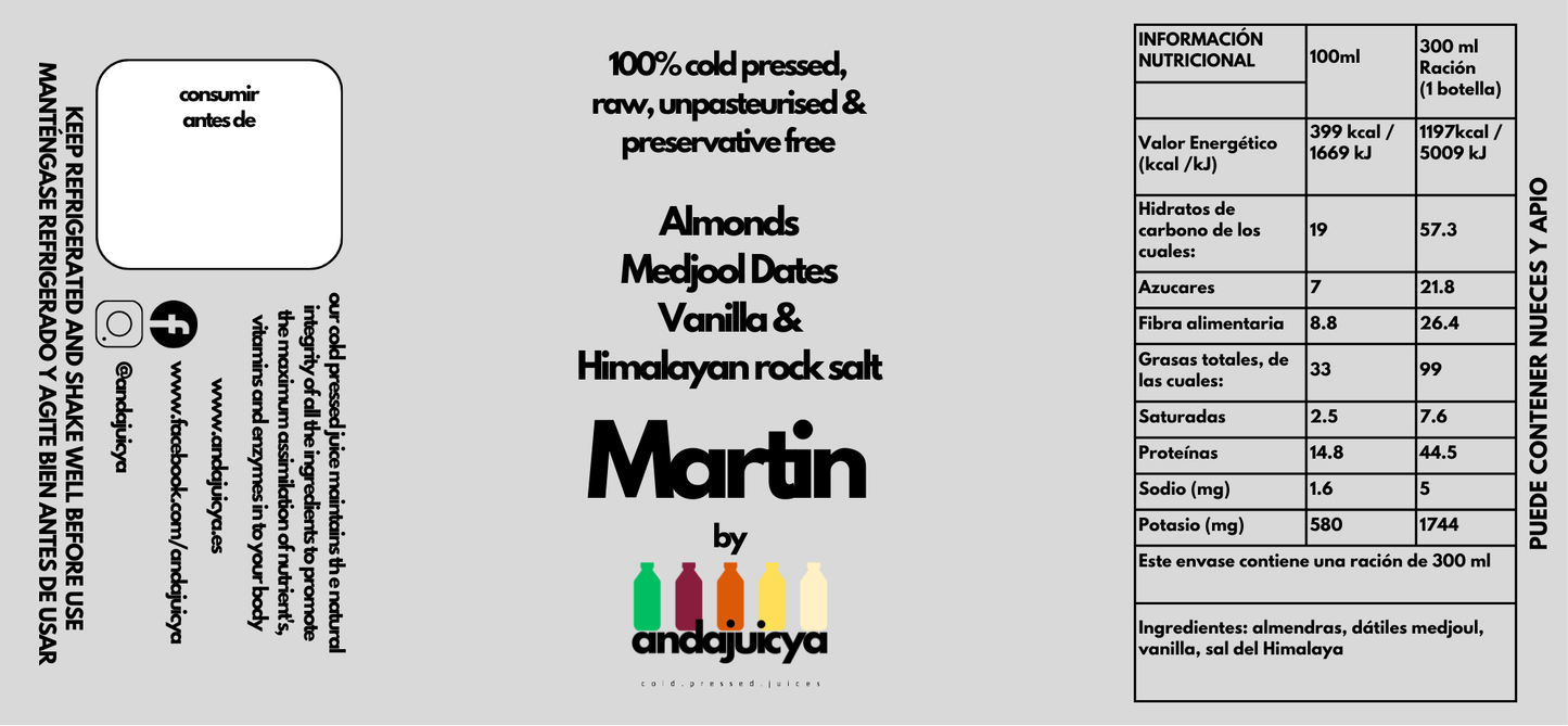 Martin – Cold Pressed Almond Milk with Vanilla, Dates & Sea Salt