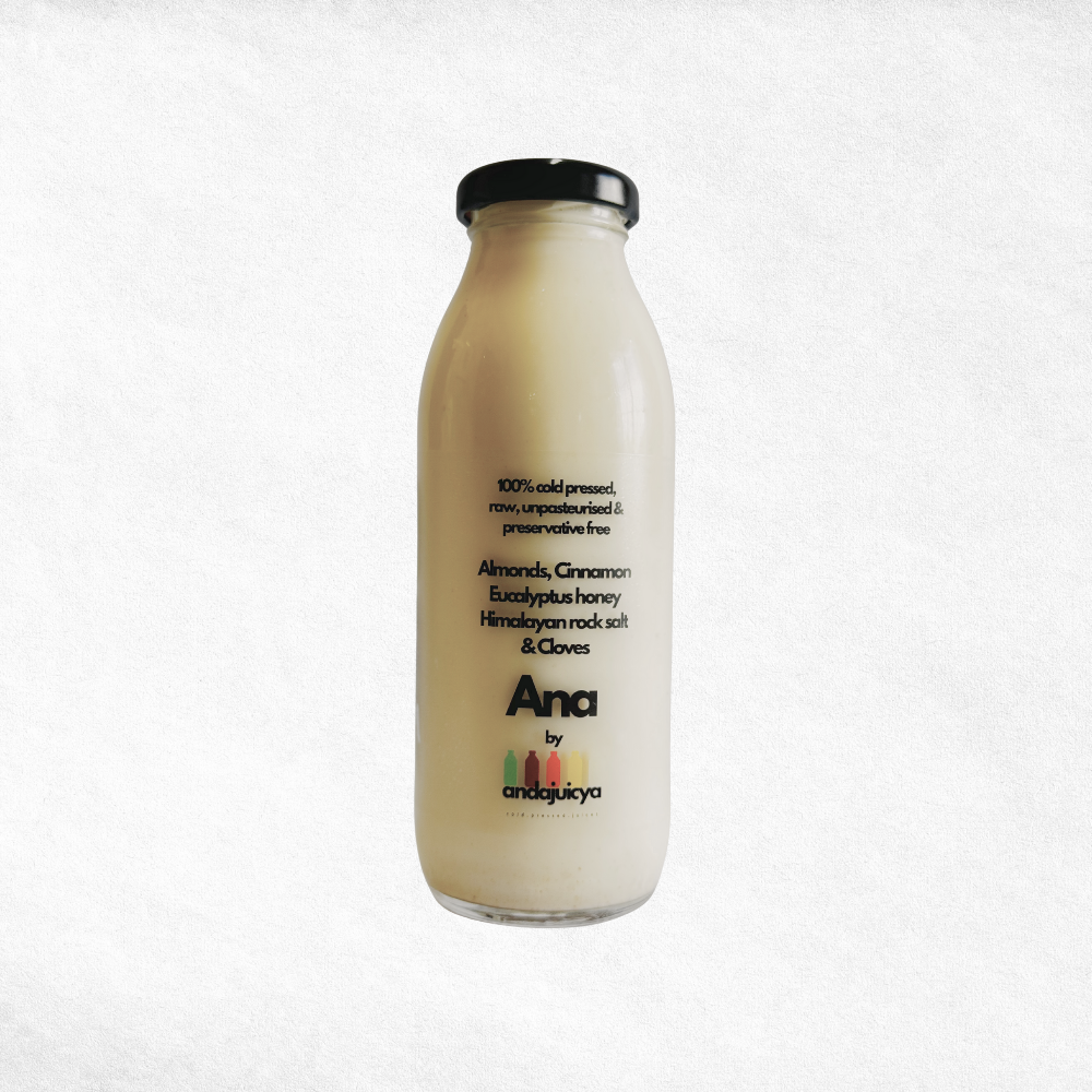 Ana – Cold Pressed Almond Milk with Raw Honey, Cloves & Cinnamon