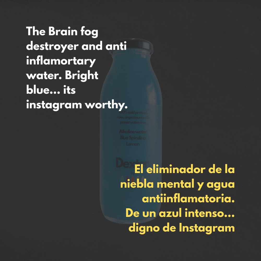 Dexter – Agua Alcalina con Spirulina Azul y Limón