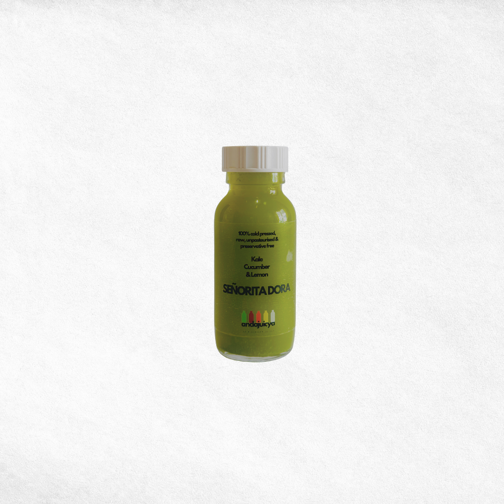 Señorita Dora – Cold Pressed Vitality Shot with Kale, Cucumber & Lemon