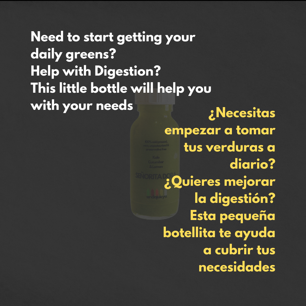 Señorita Dora – Cold Pressed Vitality Shot with Kale, Cucumber & Lemon