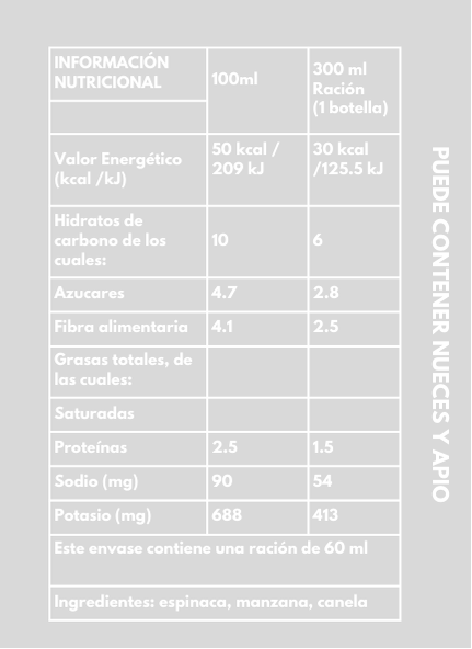 Maria – Cold Pressed Vitality Shot with Apple, Spinach & Cinnamon