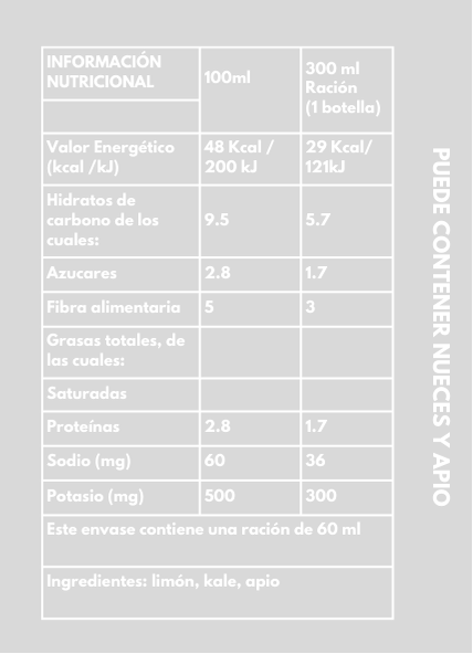 Señorita Dora – Cold Pressed Vitality Shot with Kale, Cucumber & Lemon