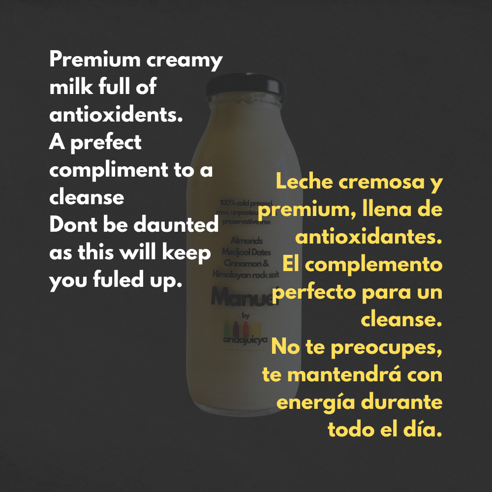 Manuel – Cold Pressed Almond Milk with Dates & Cinnamon