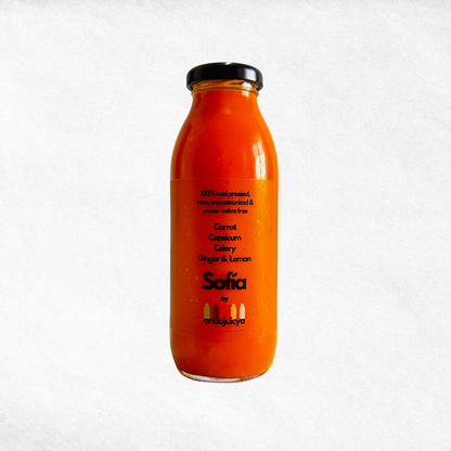 Sofia – Cold Pressed Juice with Capsicum, Carrot, Celery, Lemon & Ginger