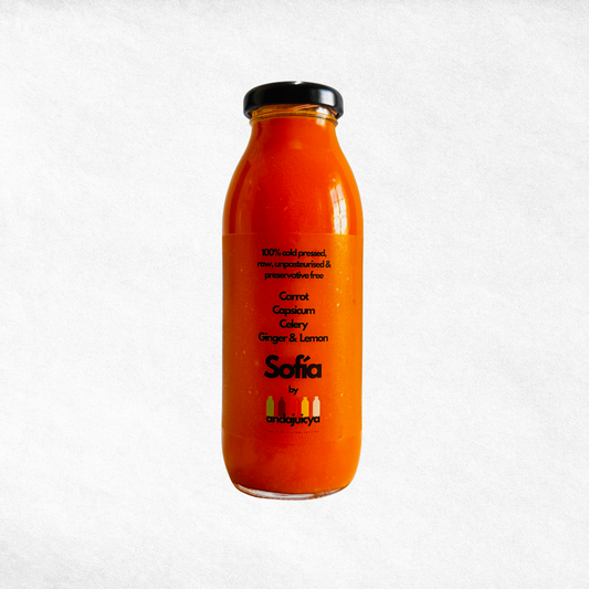 Sofia – Cold Pressed Juice with Capsicum, Carrot, Celery, Lemon & Ginger