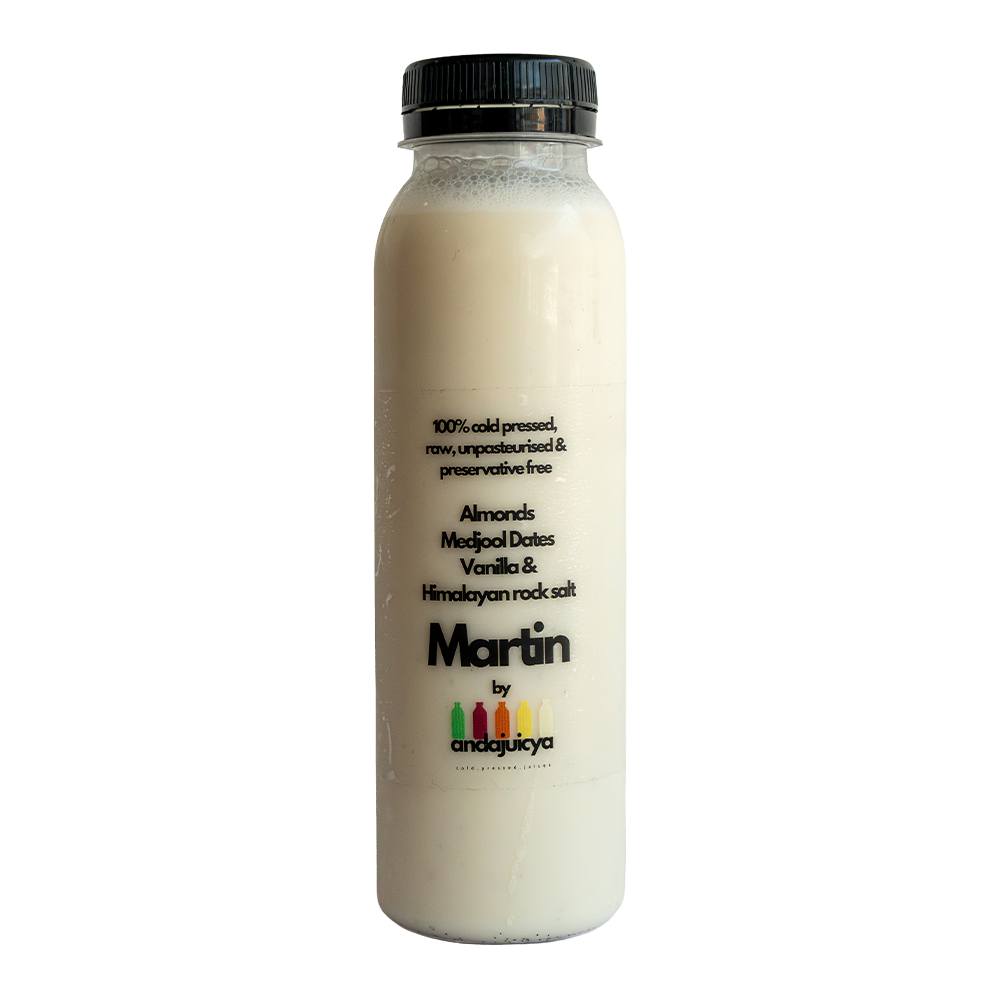 Martín – Bebida Vegetal de Almendra Prensada en Frío con Vainilla, Dátiles y Sal Marina