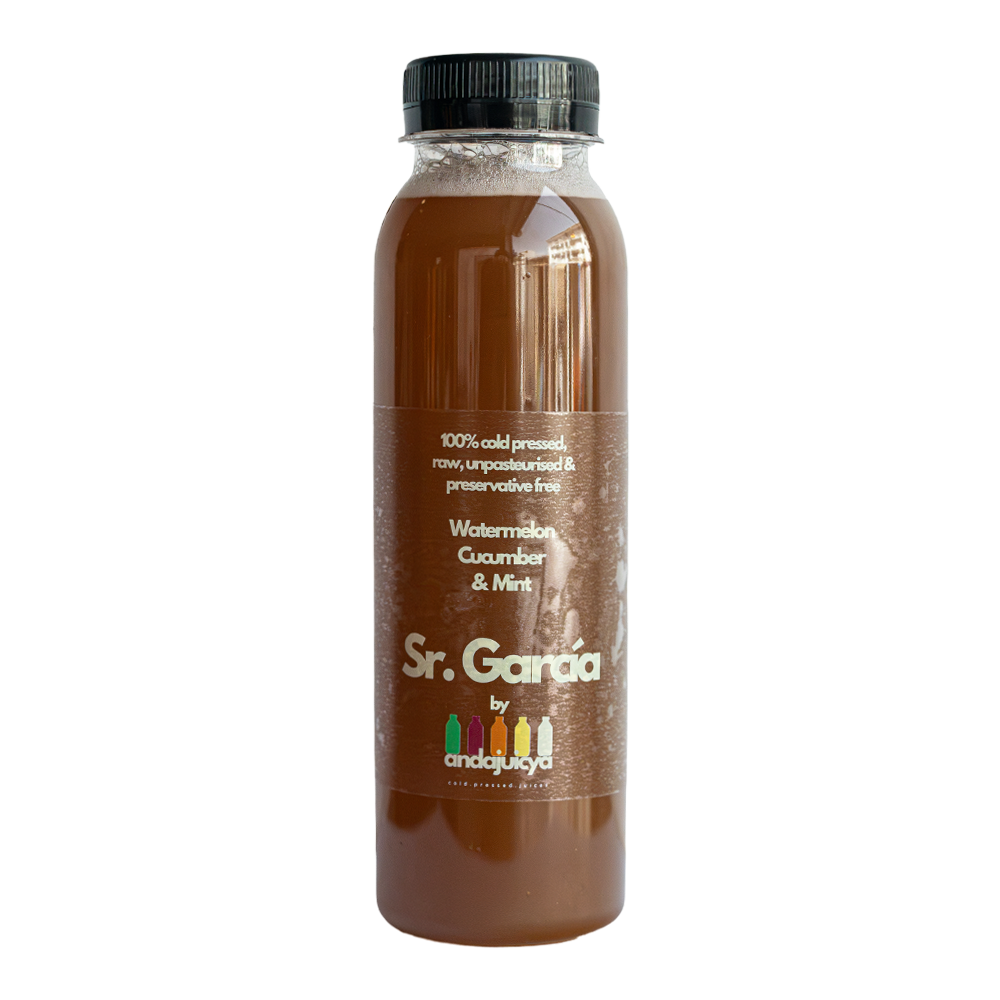 Señor García – Zumo Prensado en Frío con Sandía, Pepino y Menta
