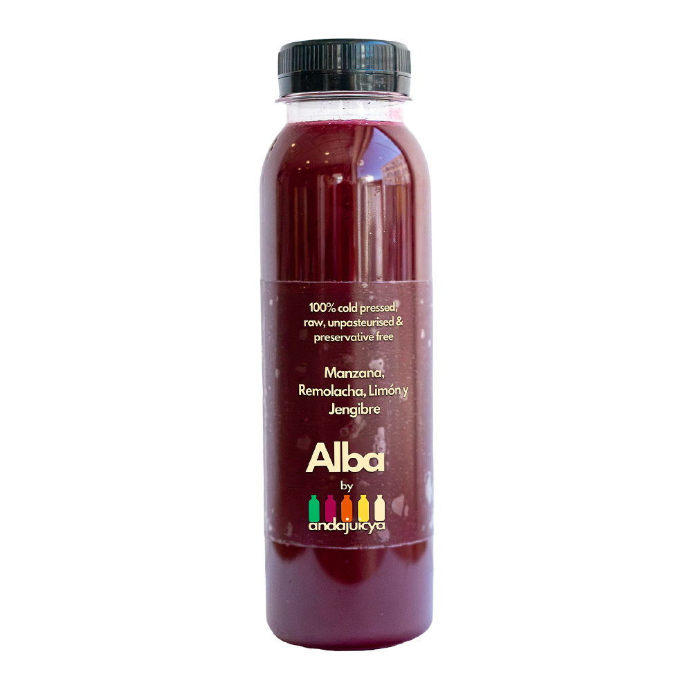 Zumo prensado en frío de manzana, remolacha, jengibre y limón 300ml