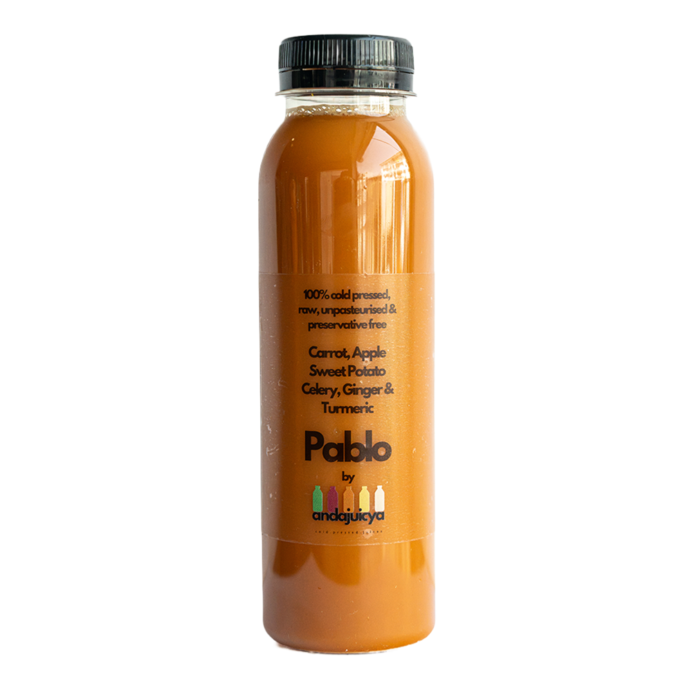 Pablo – Manzana, Apio, Zanahoria, Boniato, Cúrcuma y Jengibre